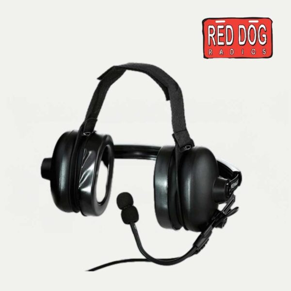 Kenwood KHS-10D-BH Heavy-Duty Behind-the-Head Headset with Noise-Canceling Boom Mic & In-Line PTT