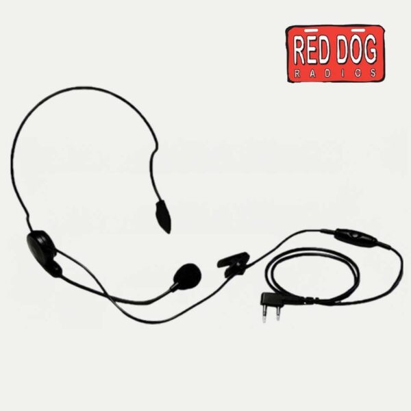 Kenwood KHS-22A Behind-the-Head Headset with Flexible Boom Mic and In-Line PTT