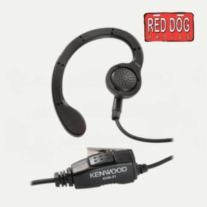 Kenwood KHS-31 C-Ring Ear Hanger with PTT & Mic ? Comfortable, VOX Capable
