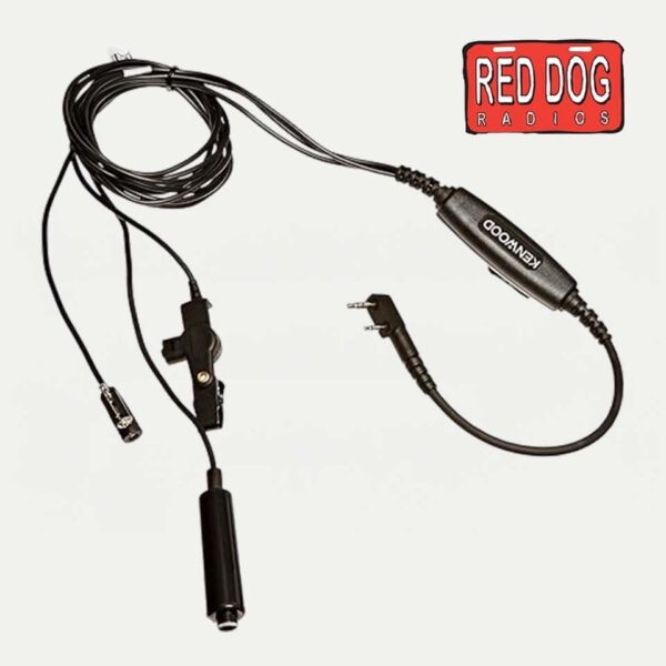 Kenwood KHS-9BL Three-Wire Lapel Microphone with Earphone (Black)