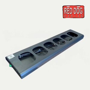 M1-DMR, Rapid Rate Desktop Charger (No Pods) | 6-Unit Charger Rack for Blackbox M1-DMR Radios