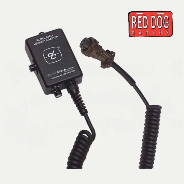 Utility Radio Adapter for David Clark Series 3000 | C3019A with 15-Foot Coil Cord | No DC Bias Required