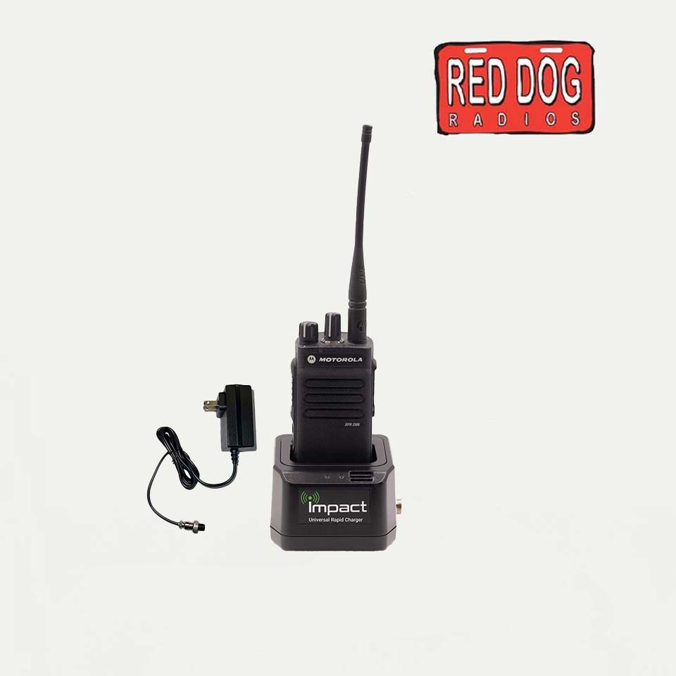 Impact Single Bank Universal Rapid Desktop Battery Charger for Portable Radios