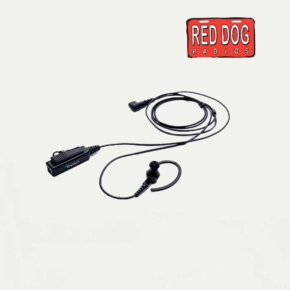 Impact Platinum Series Noise Cancelling 2-Wire Surveillance Kit for Two-Way Radio with Ear Hook w/ In-Ear Bud