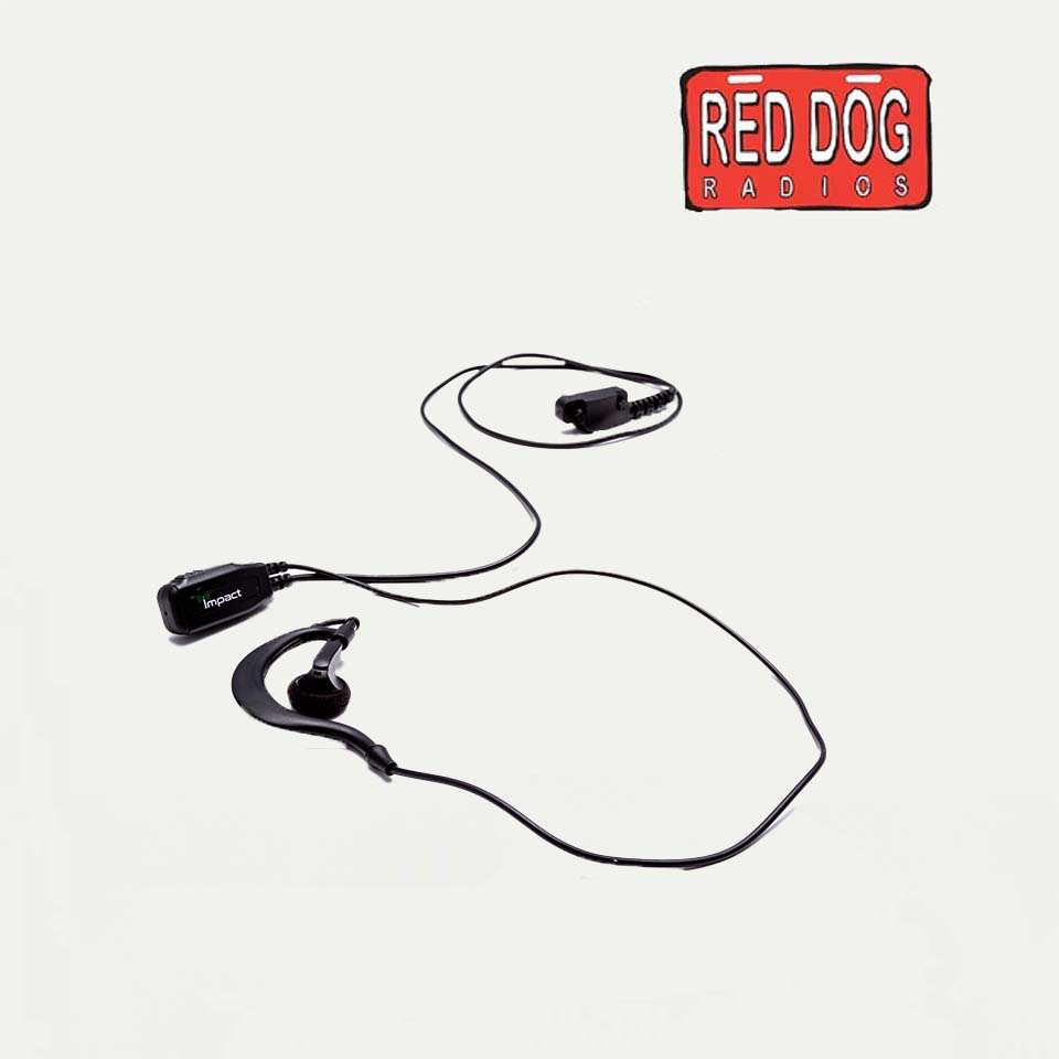 Impact Silver Series 1-Wire Surveillance Kit for Two-Way Radio with Ear Hanger and Ear Bud